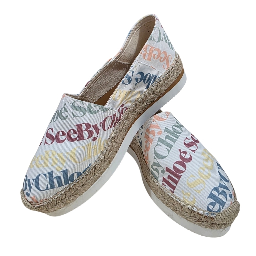 See By Chloe Black and White Espadrilles